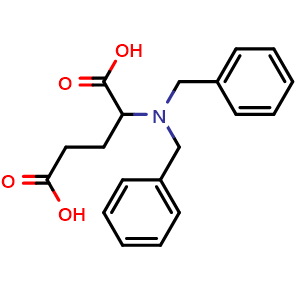 Chemical structure of 2-(Dibenzylamino)pentanedioic acid , CAS 881740-05-2, AChemBlock AD282540