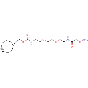 Chemical structure of Aminooxy-peg2-bcn , CAS 2253965-14-7, AChemBlock AD282553