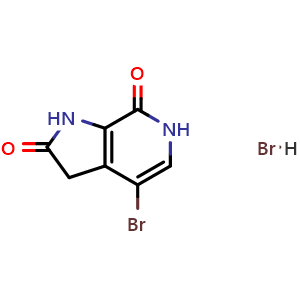 Chemical structure of 4-Bromo-3,6-dihydro-1H-pyrrolo[2,3-c]pyridine-2,7-dione hydrobromide , AChemBlock AD282591