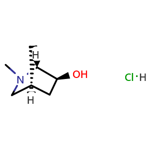 Chemical structure of (1R,4S,6S)-2-Methyl-2-azabicyclo[2.2.1]heptan-6-ol hydrochloride , AChemBlock AD282603