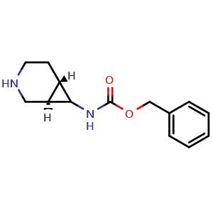 Chemical structure of Benzyl N-[trans-3-azabicyclo[4.1.0]heptan-7-yl]carbamate , AChemBlock AD282630