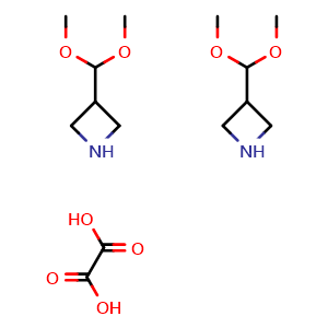 Chemical structure of 3-(Dimethoxymethyl)azetidine hemi(oxalic acid) , AChemBlock AD282657