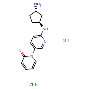 Chemical structure of 1-[6-[[(1S,3S)-3-Aminocyclopentyl]amino]-3-pyridyl]pyridin-2-one dihydrochloride , AChemBlock AD282669