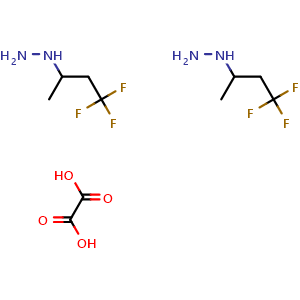 Chemical structure of (3,3,3-Trifluoro-1-methyl-propyl)hydrazine hemi(oxalic acid) , AChemBlock AD282670