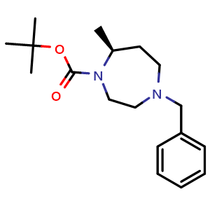 Chemical structure of tert-Butyl (7S)-4-benzyl-7-methyl-1,4-diazepane-1-carboxylate , AChemBlock AD282687