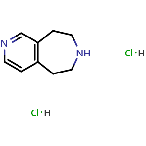 Chemical structure of 6,7,8,9-Tetrahydro-5H-pyrido[3,4-d]azepine dihydrochloride , AChemBlock AD282699
