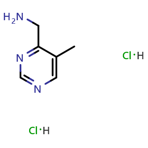 Chemical structure of (5-Methylpyrimidin-4-yl)methanamine dihydrochloride , AChemBlock AD282702