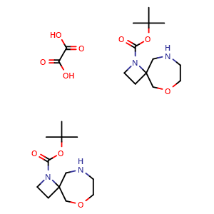 Chemical structure of tert-Butyl 9-oxa-1,6-diazaspiro[3.6]decane-1-carboxylate (hemi) oxalic acid , AChemBlock AD282722