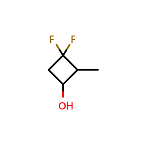 Chemical structure of 3,3-Difluoro-2-methyl-cyclobutanol , AChemBlock AD282731