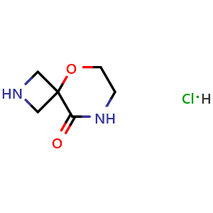 Chemical structure of 5-Oxa-2,8-diazaspiro[3.5]nonan-9-one hydrochloride , AChemBlock AD282736