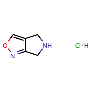 Chemical structure of 5,6-Dihydro-4H-pyrrolo[3,4-c]isoxazole hydrochloride , AChemBlock AD282752