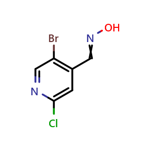 Chemical structure of 5-Bromo-2-chloroisonicotinaldehyde oxime , AChemBlock AD282777