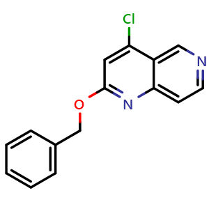 Chemical structure of 2-(Benzyloxy)-4-chloropyrido[4,3-b]pyridine , AChemBlock AD282788