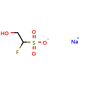 Chemical structure of Sodium 1-fluoro-2-hydroxyethanesulfonate , AChemBlock AD282802