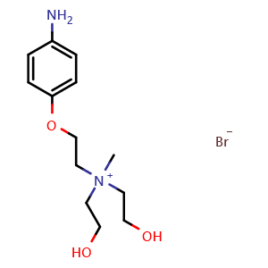 Chemical structure of 2-(4-Aminophenoxy)-N,N-bis(2-hydroxyethyl)-N-methylethanaminium bromide , AChemBlock AD282806