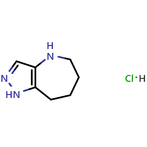Chemical structure of 1,4,5,6,7,8-Hexahydropyrazolo[4,3-b]azepine hydrochloride , AChemBlock AD282818
