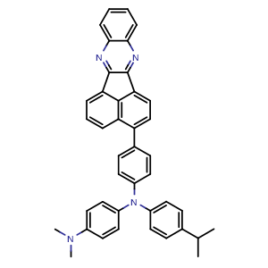 Chemical structure of N1-[4-(Acenaphtho[1,2-b]quinoxalin-3-yl)phenyl]-N1-(4-isopropylphenyl)-N4,N4-dimethylbenzene-1,4-diamine , AChemBlock AD282820