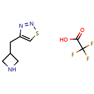 Chemical structure of 4-(Azetidin-3-ylmethyl)-1,2,3-thiadiazole trifluoroacetate , AChemBlock AD282829