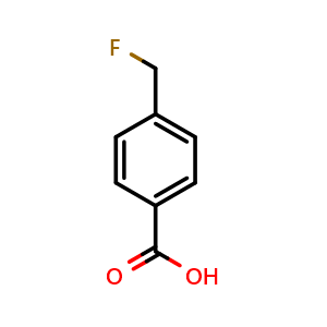 Chemical structure of 4-(Fluoromethyl)benzoic acid , CAS 118507-45-2, AChemBlock AD282846