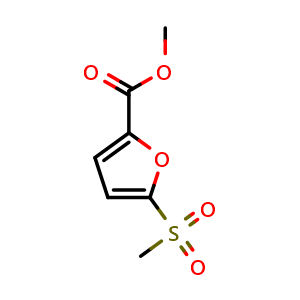 Chemical structure of Methyl 5-methanesulfonylfuran-2-carboxylate , CAS 1206969-62-1, AChemBlock AD282847