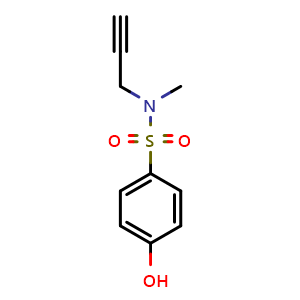 Chemical structure of 4-Hydroxy-N methyl N-(prop-2-yn-1-yl)benze nesulfon amide , CAS 1554552-66-7, AChemBlock AD282867