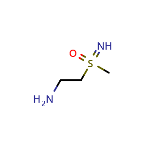 Chemical structure of 2-(S-Methylsulfonimidoyl)ethanamine , CAS 1714140-05-2, AChemBlock AD282873
