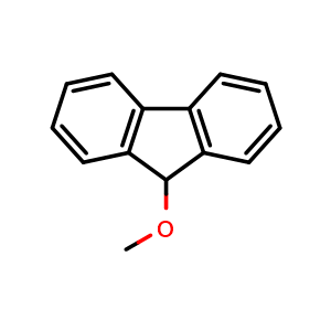 Chemical structure of 9-Methoxy-9H-fluorene , CAS 19126-15-9, AChemBlock AD282876
