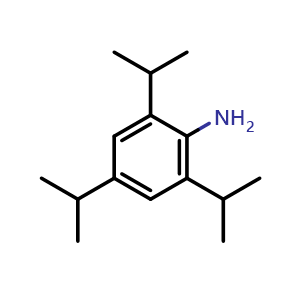 Chemical structure of 2,4,6-Tris(propan-2-yl)aniline , CAS 21524-36-7, AChemBlock AD282879