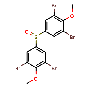 Chemical structure of Bis(3,5-dibromo-4-methoxyphenyl)thionyl , CAS 2546082-96-4, AChemBlock AD282884