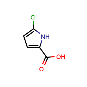Chemical structure of 5-Chloro-1H-pyrrole-2-carboxylic acid , CAS 27746-04-9, AChemBlock AD282885