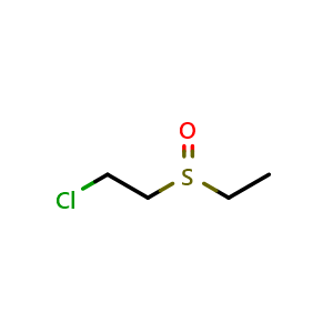 Chemical structure of 1-Chloro-2-(ethanesulfinyl)ethane , CAS 27998-62-5, AChemBlock AD282887