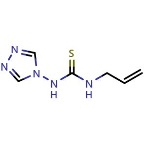 Chemical structure of 3-(Prop-2-en-1-yl)-1-(4H-1,2,4-triazol-4-yl)thiourea , CAS 301320-82-1, AChemBlock AD282890