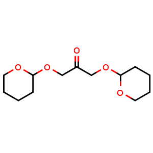 Chemical structure of 1,3-Bis(oxan-2-yloxy)propan-2-one , CAS 32888-40-7, AChemBlock AD282896
