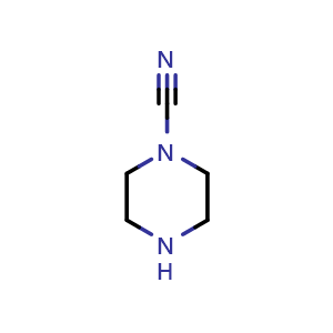 Chemical structure of 1-Cyanopiperazine , CAS 34065-01-5, AChemBlock AD282897