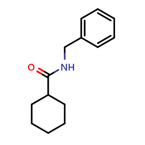 Chemical structure of N-Benzylcyclohexanecarboxamide , CAS 35665-26-0, AChemBlock AD282898