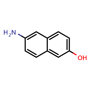 Chemical structure of 6-Aminonaphthalen-2-ol , CAS 4363-04-6, AChemBlock AD282903
