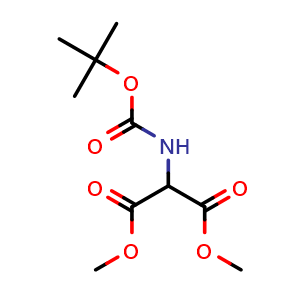 Chemical structure of Dimethyl(Boc-amino)malonate , CAS 61172-70-1, AChemBlock AD282918