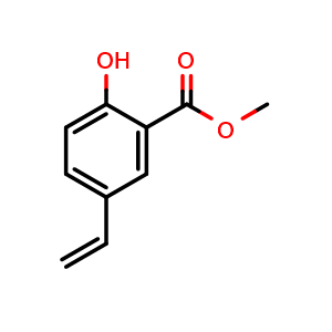Chemical structure of Methyl 5-ethenyl-2-hydroxybenzoate , CAS 61393-01-9, AChemBlock AD282919