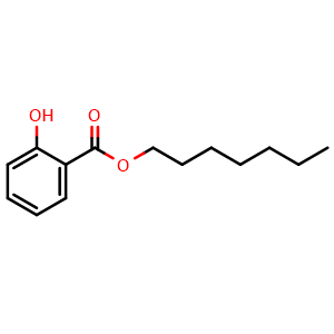Chemical structure of Heptyl salicylate , CAS 6259-77-4, AChemBlock AD282920