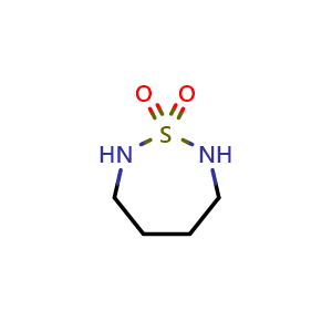 Chemical structure of 1,2,7-Thiadiazepane 1,1-dioxide , CAS 63010-19-5, AChemBlock AD282921