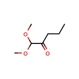 Chemical structure of 1,1-Dimethoxypentan-2-one , CAS 6956-54-3, AChemBlock AD282924