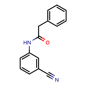 Chemical structure of N-(3-Cyanophenyl)benzeneacetamide , CAS 89246-40-2, AChemBlock AD282933