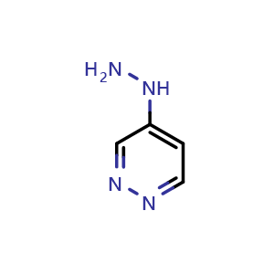Chemical structure of 4-Hydrazinylpyridazine , CAS 103394-79-2, AChemBlock AD282942