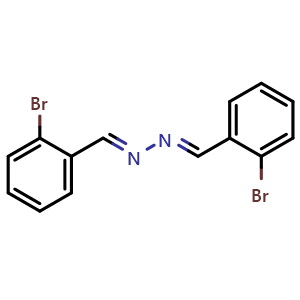 Chemical structure of (1E,2E)-1,2-Bis(2-bromobenzylidene)hydrazine , CAS 1078157-87-5, AChemBlock AD282950