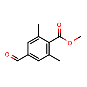 Chemical structure of Methyl 4-formyl-2,6-dimethylbenzoate , CAS 113899-82-4, AChemBlock AD282958