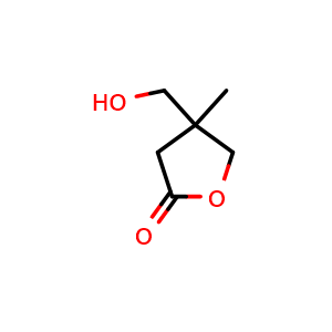 Chemical structure of 4-(Hydroxymethyl)-4-methyldihydrofuran-2(3H)-one , CAS 1142950-59-1, AChemBlock AD282959