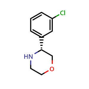 Chemical structure of (R)-3-(3-Chlorophenyl)morpholine , CAS 1213941-64-0, AChemBlock AD282972