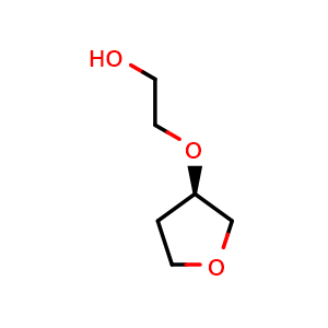 Chemical structure of (R)-2-[(Tetrahydrofuran-3-yl)oxy]ethanol , CAS 1345687-54-8, AChemBlock AD282999