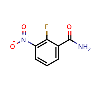 Chemical structure of 2-Fluoro-3-nitrobenzamide , CAS 1369880-10-3, AChemBlock AD283004