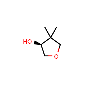 Chemical structure of (S)-4,4-Dimethyltetrahydrofuran-3-ol , CAS 1384069-76-4, AChemBlock AD283011